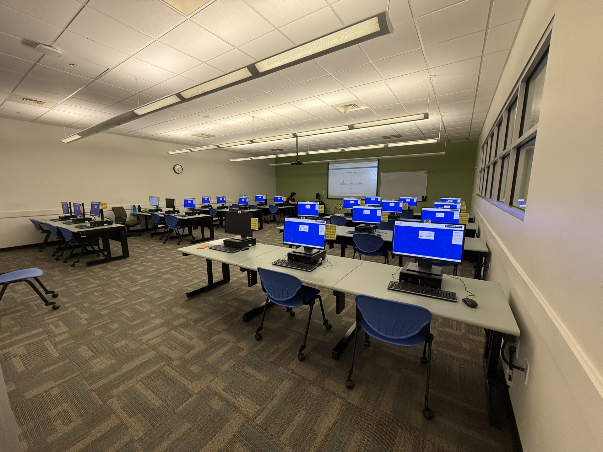 Waiting for students to arrive